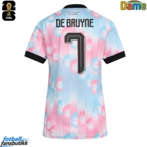 Belgia Kevin De Bruyne #7 Bortedrakt Dame EM 2024 Kortermet